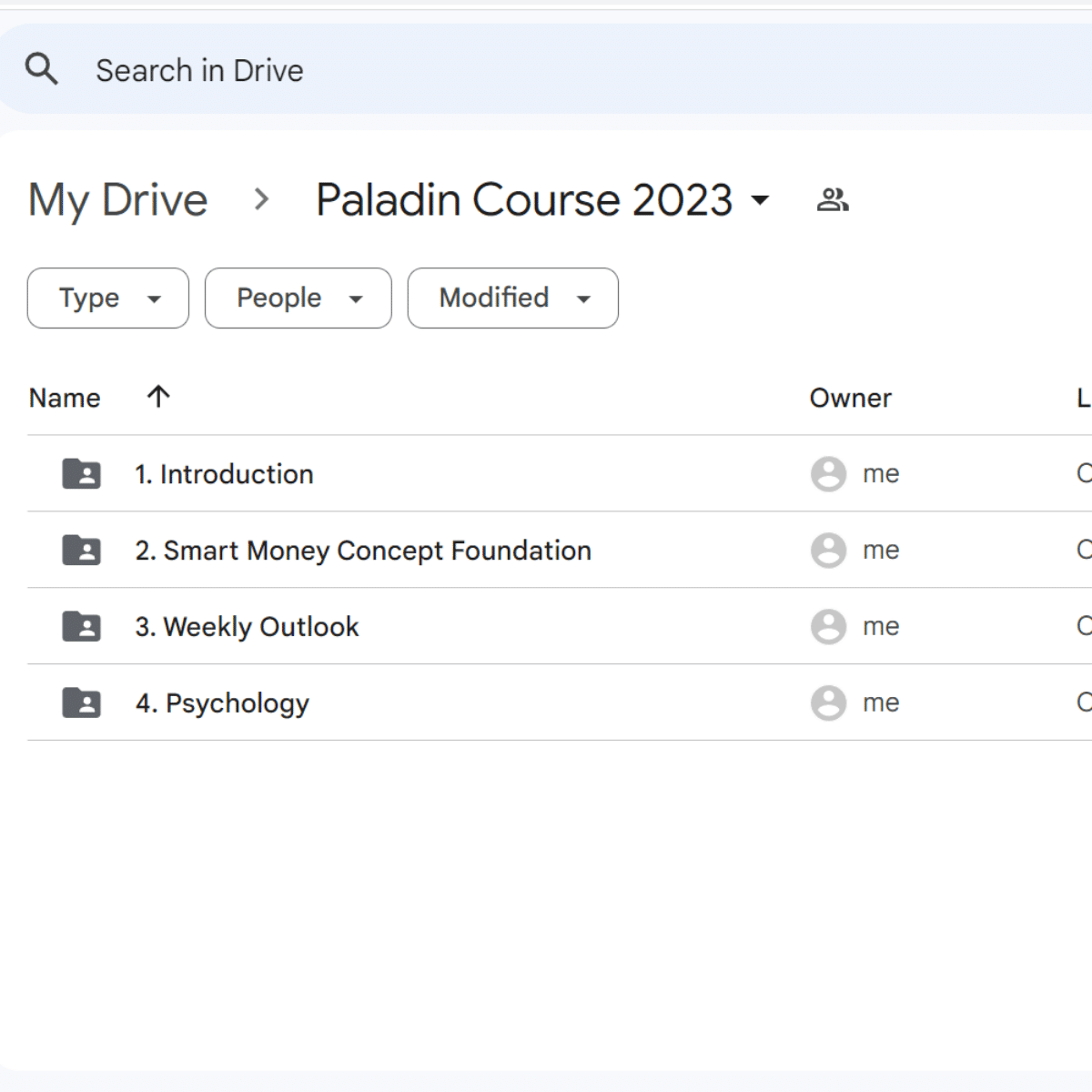 Paladin – Trading Course 2023