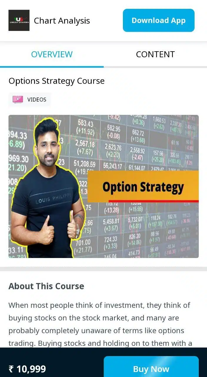 Chart analysis Umesh sharma Option strategy course 2023