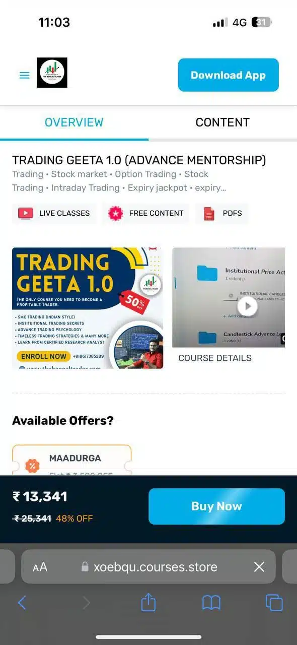 Bengal Trader Course - Trading Geeta 1.0 (Advance Mentorship)