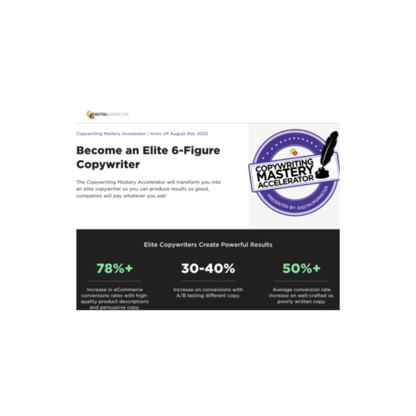 Digital Marketer – The Copywriting Mastery Accelerator