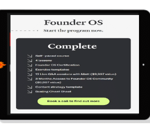 (DOWNLOAD) Matt Gray – Founder OS Program (2023)