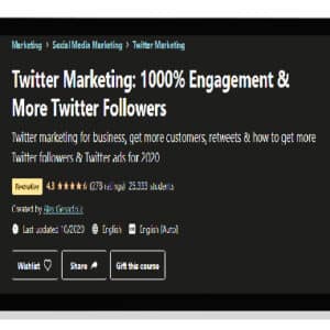 [Download] Twitter Marketing – 1000% Engagement & More Twitter Followers (2021)