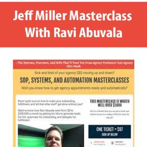 Jeff Miller Masterclass with Ravi Abuvala