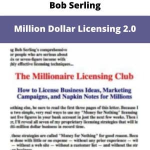 Bob Serling – Million Dollar Licensing 2.0 | Available Now !