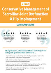 2 DAY: Conservative Management of Sacroiliac Joint Dysfunction & Hip Impingement â€“ Kyndall Boyle