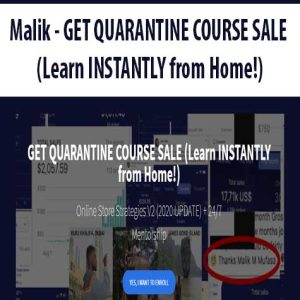 Malik â€“ GET QUARANTINE COURSE SALE (Learn INSTANTLY from Home)