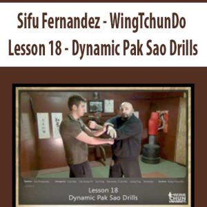 Sifu Fernandez â€“ WingTchunDo â€“ Lesson 18 â€“ Dynamic Pak Sao Drills