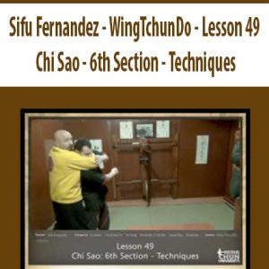 Sifu Fernandez â€“ WingTchunDo â€“ Lesson 49 â€“ Chi Sao â€“ 6th Section â€“ Techniques