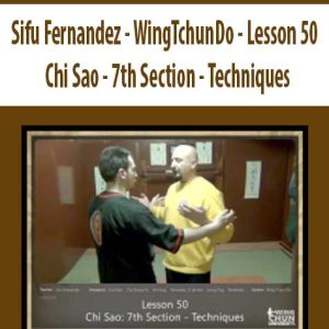 Sifu Fernandez â€“ WingTchunDo â€“ Lesson 50 â€“ Chi Sao â€“ 7th Section â€“ Techniques
