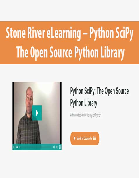 Stone River ELearning â€“ Python SciPy: The Open Source Python Library ...