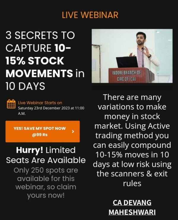 CA DEWANG MAHESWARI - EQUIALPHA - SWING TRADING WEBINAR