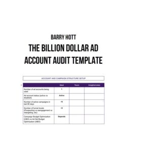 Barry Hott – The Billion Dollar Ad Account Audit Template
