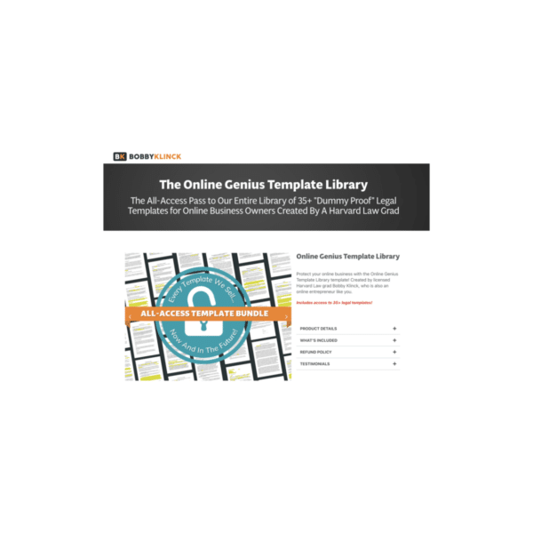 Bobby Klinck – The Online Genius Template Library