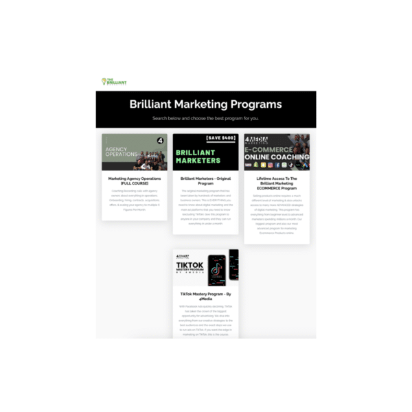 Brilliant Marketers – TikTok Mastery Program