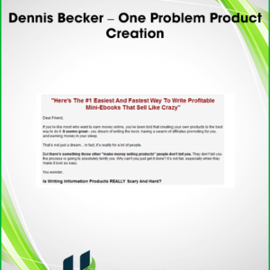 Dennis Becker – One Problem Product Creation