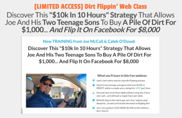 Joe McCall – Simple Land Flips Program