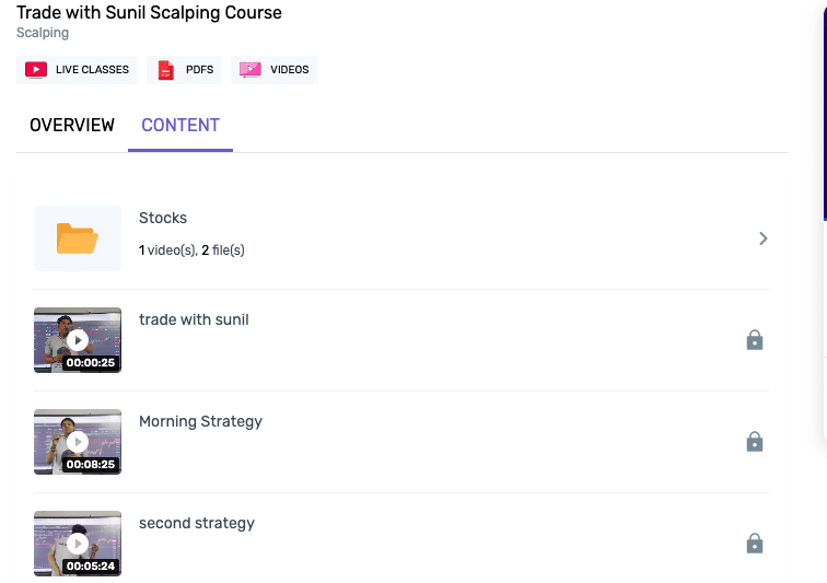 Trade with Sunil Scalping  COURSE