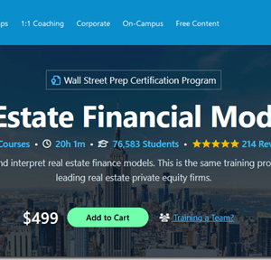 Wall Street Prep – Real Estate Financial Modeling
