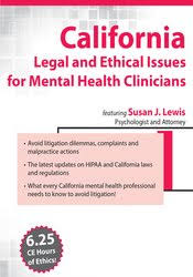 Susan Lewis Ã¢â‚¬â€œ Colorado Legal and Ethical Issues for Mental Health Clinicians