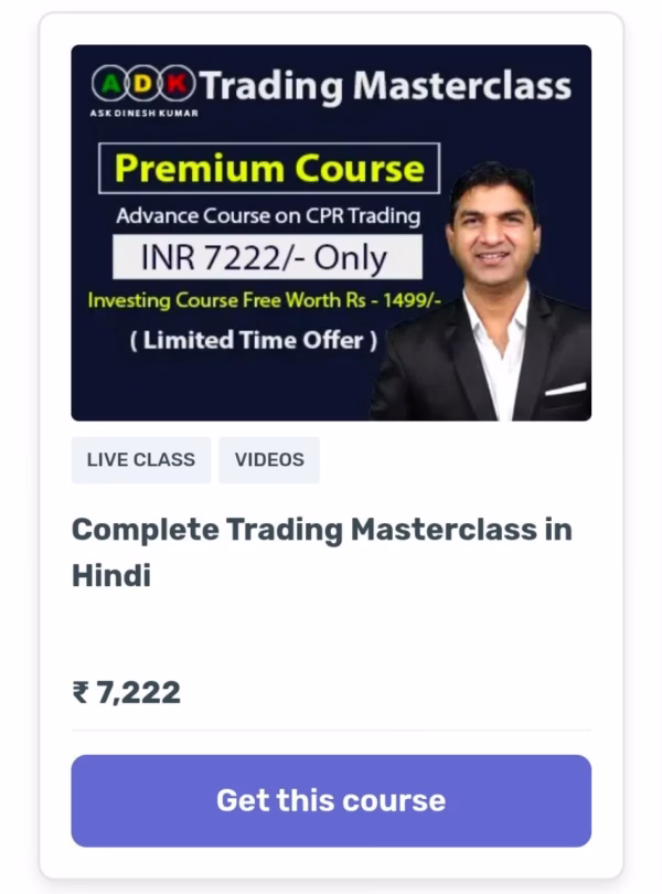 Ask Dinesh Kumar Course – Complete Trading Masterclass