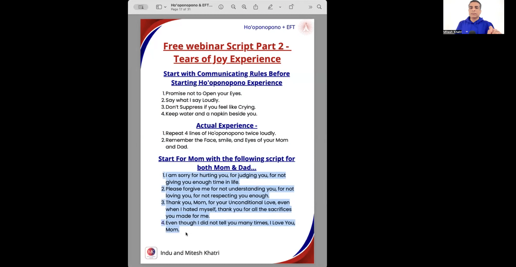 Ho'oponopono Healer Certification Course By Mitesh Khatri