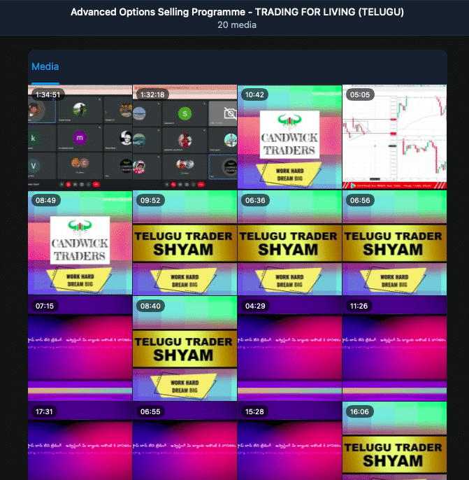 Telugu Trader Shyam Advanced Option Selling Programme