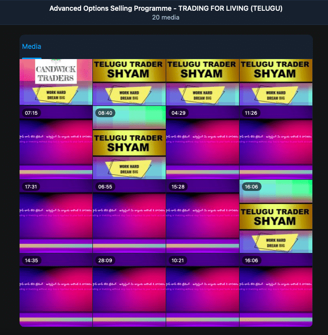 Telugu Trader Shyam Advanced Option Selling Programme