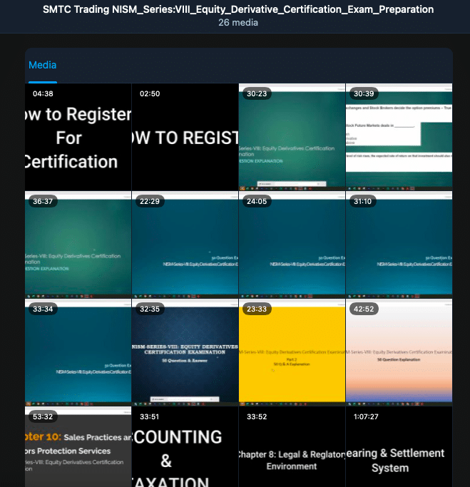 Smtc Traders NISM Series:VIII – Equity Derivative Certification Exam Preparation