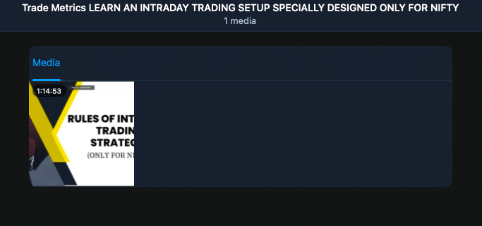 Trade Metrics LEARN AN INTRADAY TRADING SETUP SPECIALLY DESIGNED ONLY FOR NIFTY