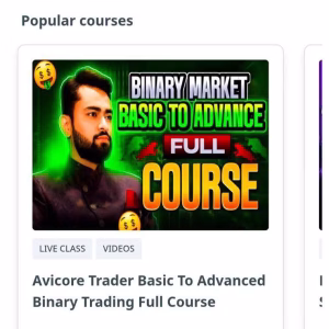 Avicore Trader Course Binary Market Basic to Advance Full Course